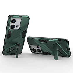 Coque en TPU anti-rayures avec béquille pour votre Vivo Y35 4G (2022) - vert