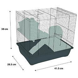 FLAMINGO Cage pour hamsters Enzo 2 41,5x28,5x38 cm Bordeaux pas cher