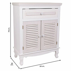 Meuble d'Entrée avec Tiroirs Alexandra House Living Blanc Bois MDF 30 x 78 x 60 cm pas cher