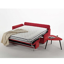 Avis Inside 75 MARGOT méridienne lit rouge EXPRESS convertible 140 cm accoudoir à gauche sommier lattes matelas 16 cm OUTLET