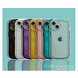 GUPBOO Étui pour iPhone13 Étui transparent simple étui de téléphone portable de couleur unie silicone anti-chute