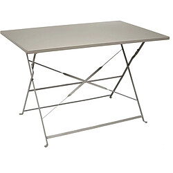 The Home Deco Factory Table de jardin pliante Palerme 110 x 70 cm taupe.