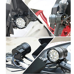 Acheter Phare Rétro Moto Noir à Montage En Métal Projecteur LED Lampe de Conduite