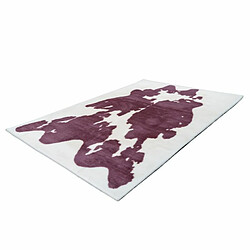 Acheter Paris Prix Tapis Imitation Fourrure Rabbit Violet & Blanc 160 x 230 cm