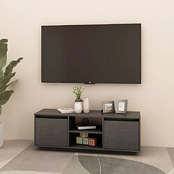 Avis Maison Chic Meuble TV scandinave - Banc TV pour salon Gris 110x30x40 cm Bois de pin massif -MN25640