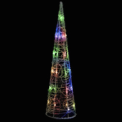 vidaXL Cône lumineux décoratif pyramide à LED Acrylique Coloré 60 cm