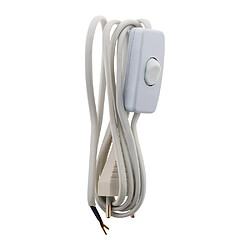 Cordon avec interrupteur pour luminaire 1,5m Blanc - Zenitech