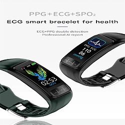 Wewoo Bracelet connecté Écran couleur TFT P12 0.96inch Smart Watch IP67 imperméablerappel d'appel de soutien / surveillance de la fréquence cardiaque / de la pression artérielle / de l'ECG vert