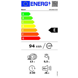 Lave-vaisselle 60cm 13 couverts 44db tout intégrable - SMV46KX55E - BOSCH