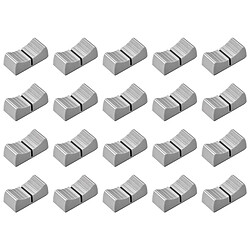 Ensemble boutons de fader gris - 20 pièces