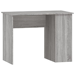 Helloshop26 Bureau table poste de travail meuble d'ordinateur informatique étude sonoma 100 x 55 x 75 cm bois d'ingénierie gris 02_0023942