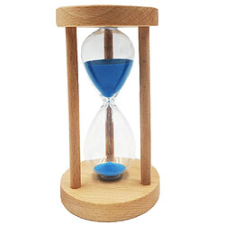 Sablier en bois rond cadre sablier pour enfants cadeau Home Decor Blue 25min