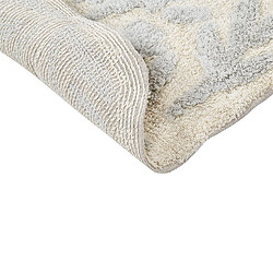 Beliani Tapis de bain 60 x 90 cm gris DERIK pas cher