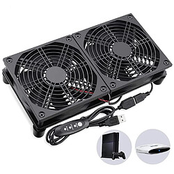 Refroidisseur d'air Silencieux de Table de Bureau de PC Portatif de Ventilateur de refroidissement d'USB de Double tête