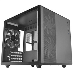 Mars Gaming MC-MPRO Mini Tower Micro ATX, Mini-ITX - Côté en verre trempé - Taille du disque dur 2,5", 3,5" - USB-A 3.2, USB-A 2.0 et audio - 3 ventilateurs de 120 mm - Prend en charge le refroidissement liquide