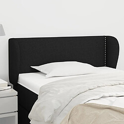 vidaXL Tête de lit avec oreilles Noir 93x23x78/88 cm Tissu