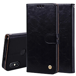 Wewoo Housse Etui à rabat en cuir à texture de cire industrielle pour Xiaomi Redmi Note 5 Pro, avec porte-monnaie noir