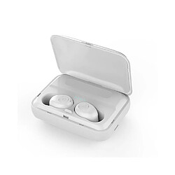 Universal Casque bluetooth tws casque sans fil v5.0 casque haute fidélité casque basse stéréo avec micro blanc