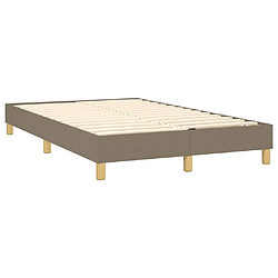 Acheter vidaXL Sommier à lattes de lit avec matelas LED Taupe 120x200 cm Tissu