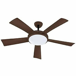 Farelek WALLIS Chocolat - Ventilateur de plafond Ø132cm 38W + éclairage LED