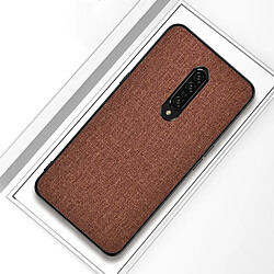 Wewoo Coque Souple Housse de protection en tissu antichoc PC + TPU pour OnePlus 7 Marron