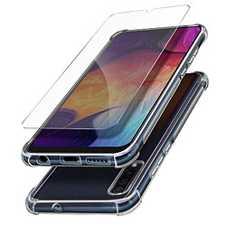 Avizar Pack Protection Galaxy A50 / A30s Coque Souple + Film Verre Trempé Transparent