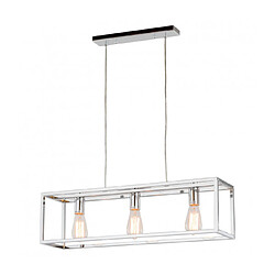 Luminaire Center Suspension industrielle et rétro Sigalo Chrome en métal