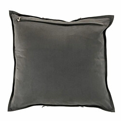 Paris Prix Coussin Déco Carré Cuir India 45x45cm Gris