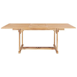 Acheter Maison Chic Table de jardin | Table d'extérieur extensible 150-200x100x75 cm Teck solide -GKD15930