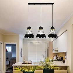 Avis Stoex Lustre Suspensions Industrielle 3 Luminaire E27 Lampes pour Salon Cuisine Restaurant, E27 Noir