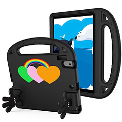 Coque en EVA motif coeur d'amour avec béquille en forme de paume pour votre iPad Air (2013)/Air 2/9.7-pouces (2017)/(2018) - noir