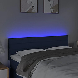 Avis Maison Chic Tête de lit scandinave à LED,meuble de chambre Bleu 144x5x78/88 cm Tissu -MN89297