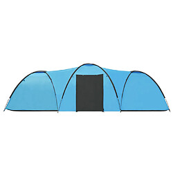 Avis vidaXL Tente igloo de camping 650x240x190 cm 8 personnes Bleu