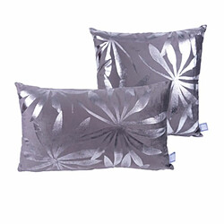 Paris Prix Lot de 2 Coussins Déco Prisma IV 30x50cm Gris