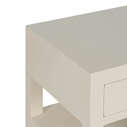 Avis BigBuy Home Table de Nuit ORIENTE Blanc Bois MDF 50 x 40 x 66 cm