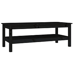 vidaXL Table basse Noir 110x50x40 cm Bois massif de pin