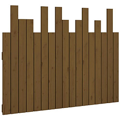 Maison Chic Tête de lit scandinave pour lit adulte,Meuble de chambre murale Marron miel 108x3x80 cm Bois massif de pin -MN21537