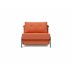 Inside 75 INNOVATION LIVING Fauteuil design SOFABED CUBED 02 CHROME Argus Rust convertible lit 200*90 cm