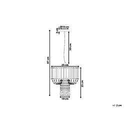 Avis Beliani Lampe suspension ADORN Métal Transparent