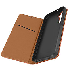 Avizar Housse pour Samsung Galaxy A25 5G Cuir Véritable Porte-carte Marron Clair