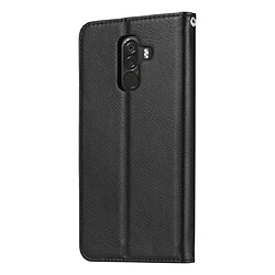 Avis Wewoo Housse Coque Étui en cuir à rabat horizontal avec texture de peau pour Xiaomi Pocophone F1avec cadre photo et supportlogements cartes et porte-monnaie noir