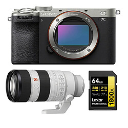 Sony Alpha A7C II Body Agent Boîtier +Sony FE 70-200mm f2.8 GM OSS II (SEL70200GM2)+Lexar 64GB Professional 1800x UHS-II SDXC Memory Card