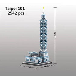 Universal Blocs de construction urbains Big Ben, Tour Eiffel, Taj Mahal, Pyramide, Lodan, Dubaï, Vue sur les rues