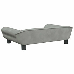 Maison Chic Niche Lit pour chien | Panier couchage pour chien gris clair 70x48x22 cm velours -GKD88510 pas cher