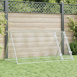 vidaXL Cage pour poules argenté 200x105x91 cm acier galvanisé