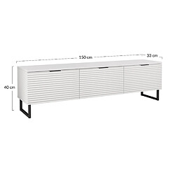 Acheter Bestmobilier Barbara - meuble TV - blanc - 150 cm