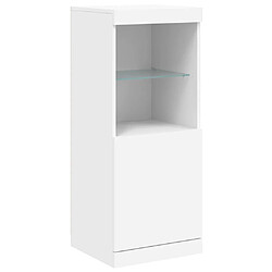 Maison Chic Commode Buffet - Meuble de rangement avec lumières LED blanc 41x37x100 cm -GKD48478 pas cher