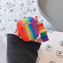 Avis GUPBOO Airpods Coque Housse Étui Protecteur Compatible pour AirPods 3-pendentif bloc de construction arc-en-ciel ins silicone