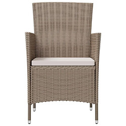 Avis Maison Chic Lot de 4 Chaises de jardin,Fauteuil d'extérieur avec coussins Résine tressée Beige -MN22535