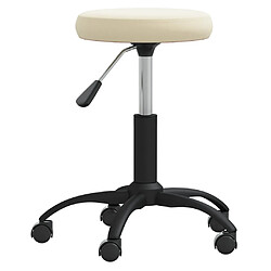 vidaXL Tabouret de massage Velours Crème